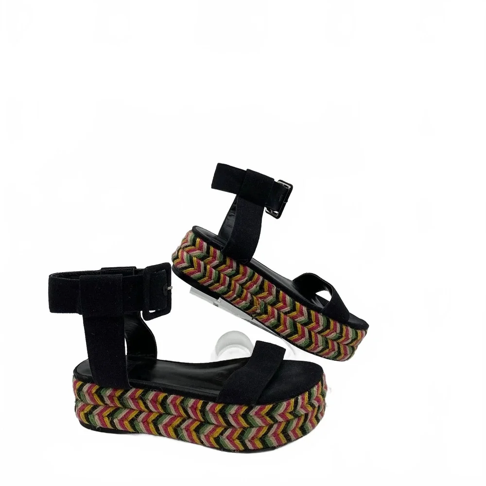 House of Harlow Straw Multi Platform Shoes | OS Women's